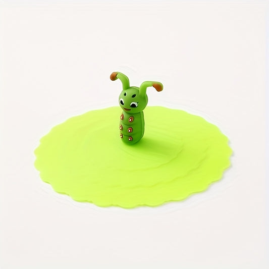 1pc Cartoon Cup Cover Reusable Heat Resistant Leakproof Dustproof Lid Caps