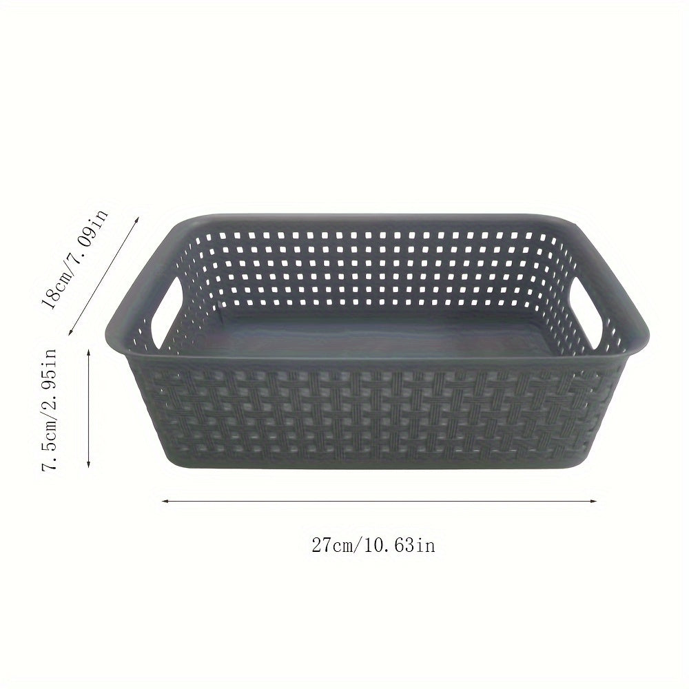 Large Plastic Storage Basket Laundry Organizer for Home Bathroom Bedroom