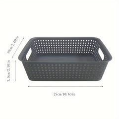 Large Plastic Storage Basket Laundry Organizer for Home Bathroom Bedroom