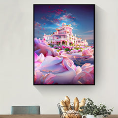 Mysterious Wonderland Castle Canvas Painting Poster