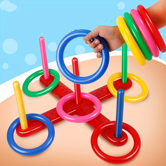 Colorful Parent Child Throwing Ring Set for Indoor & Outdoor Play