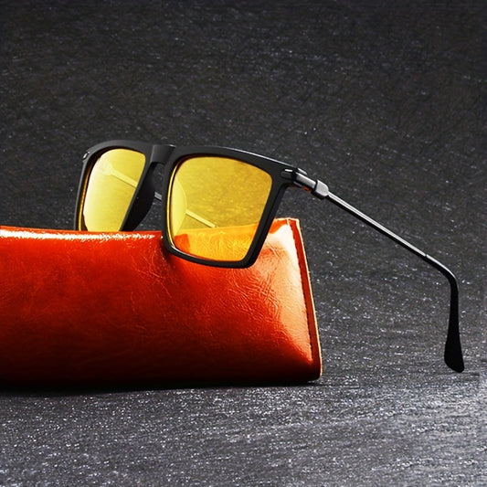 Men's Polarized Square Sunglasses UV400 Night Vision Glasses