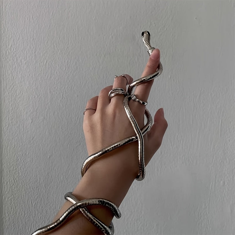 Gothic Snake Necklace Long Chunky Snake Wrap Collar For Women Girls