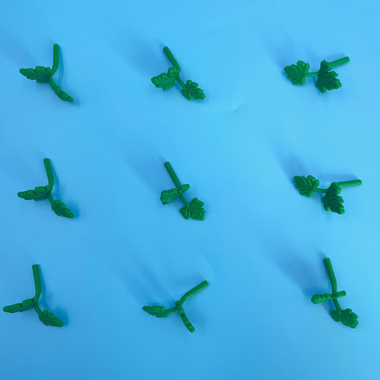 Rubber Tropical Rainforest Leaves Building Blocks Set