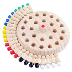Wooden Memory Chess Montessori Games Match Puzzle Board Kids Educational Toy