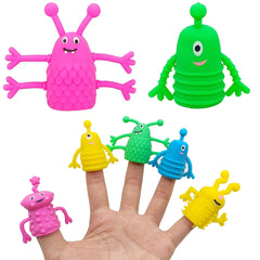 20pcs Random TPR Animal Finger Puppets Soft Mini Halloween Storytelling Props