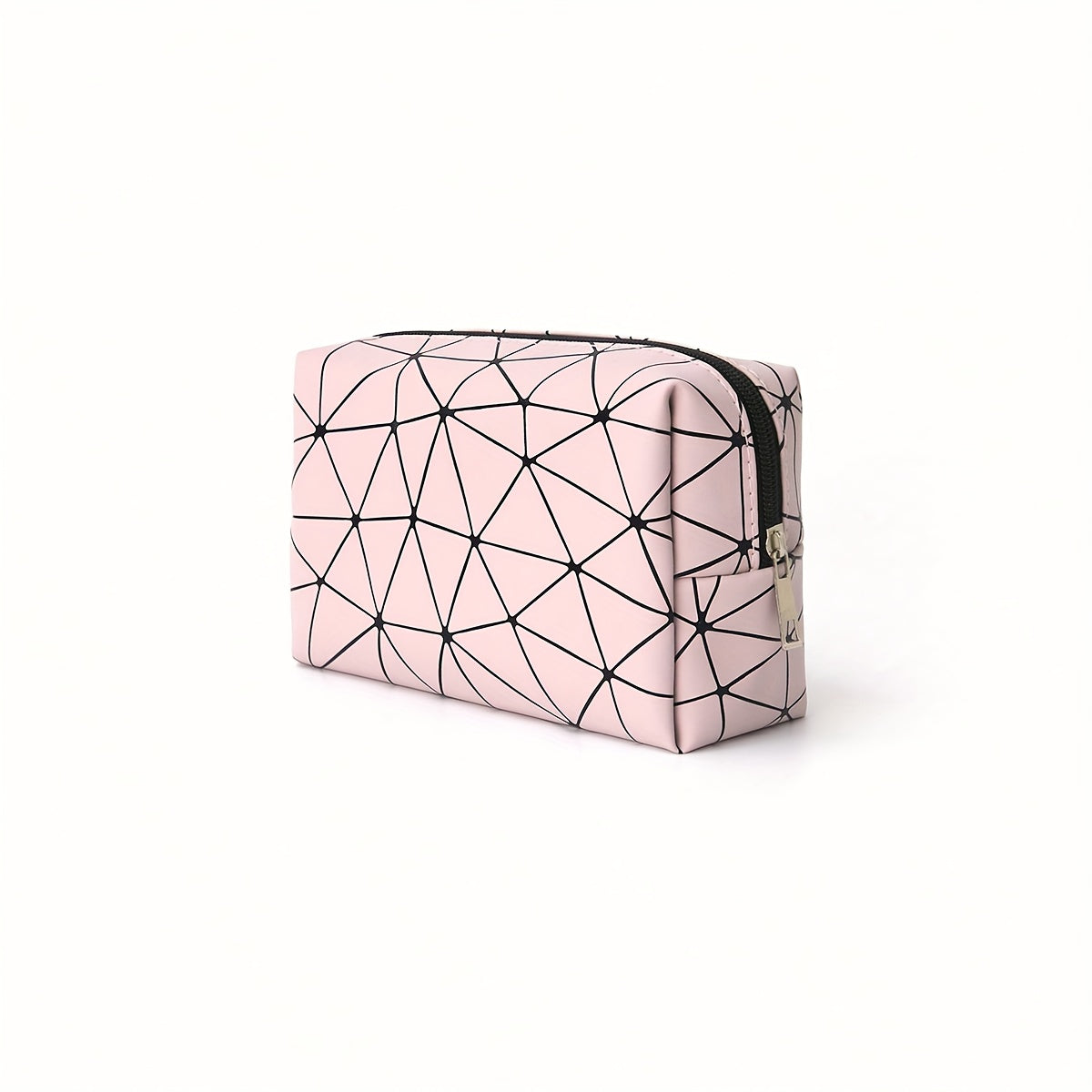 Geometric Pattern Cosmetic Pouch Lightweight Zipper Bag for Travel Makeu...