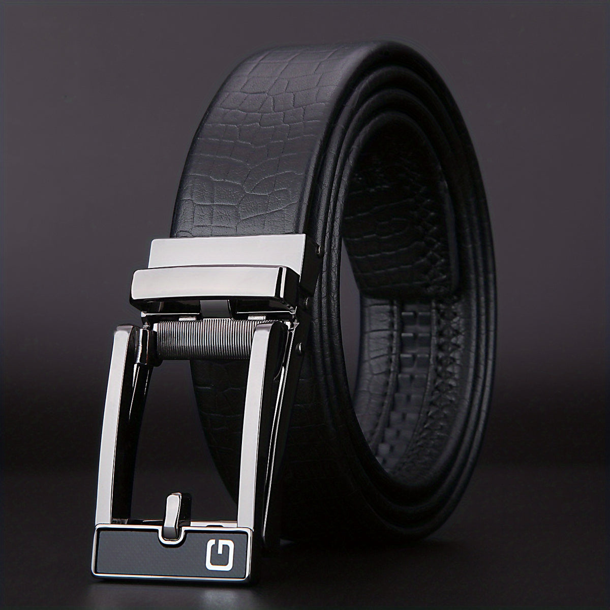 Men's Automatic Buckle Leather Belt Casual Pants Belt
