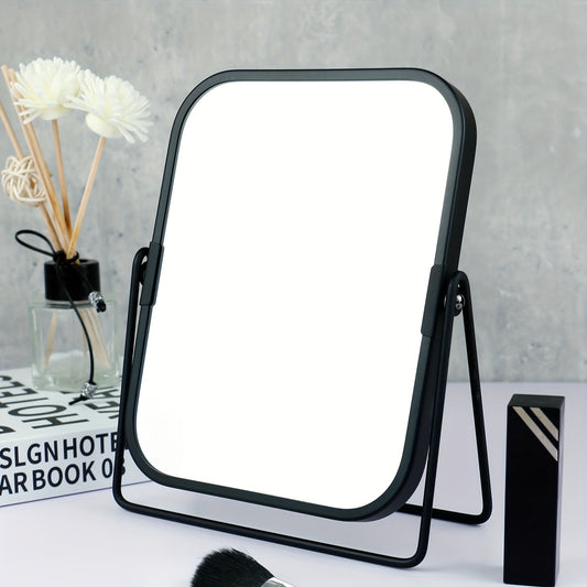 Square Metal Makeup Mirror Double Sided Vanity Mirror Vintage Cosmetic Mirror