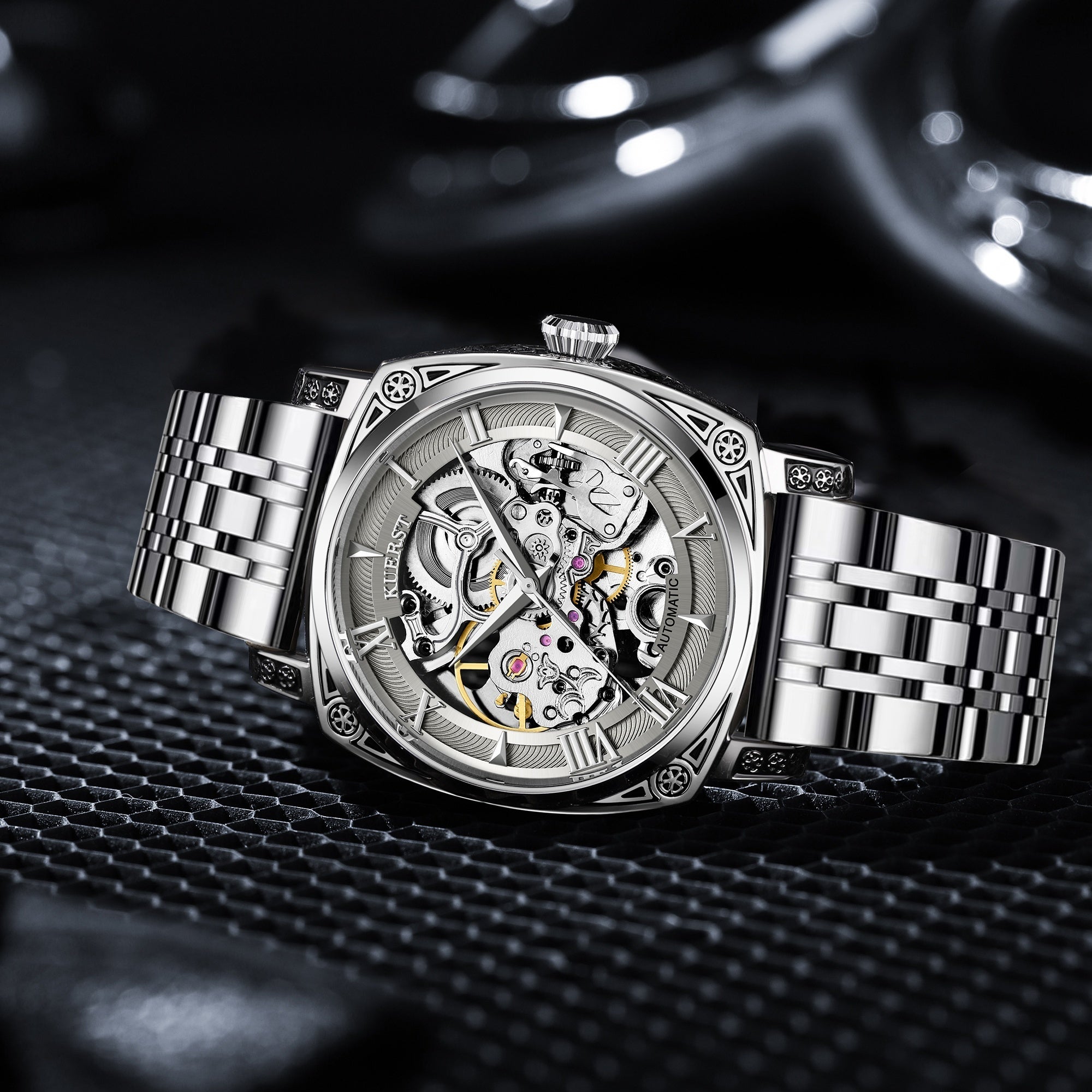 Clearance Promotion Steel Belt Automatic Mechanical Watch