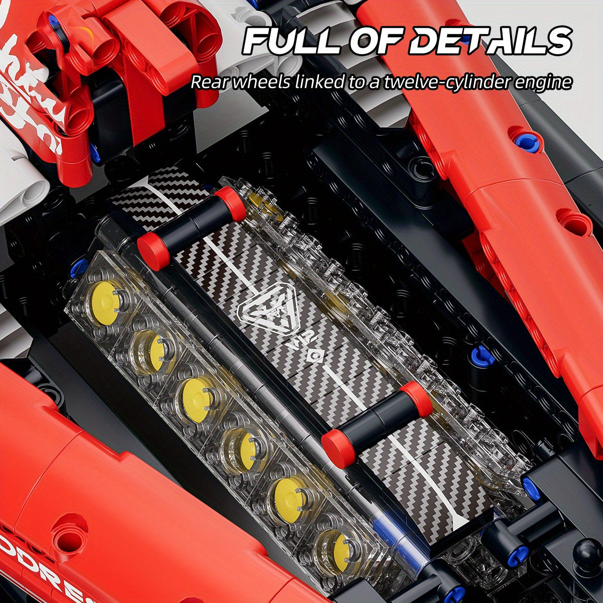 1900 Red Sports Car Model Kit Collector's Vehicle