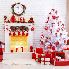 8pcs Red Candy Ornaments for Christmas Party Decoration