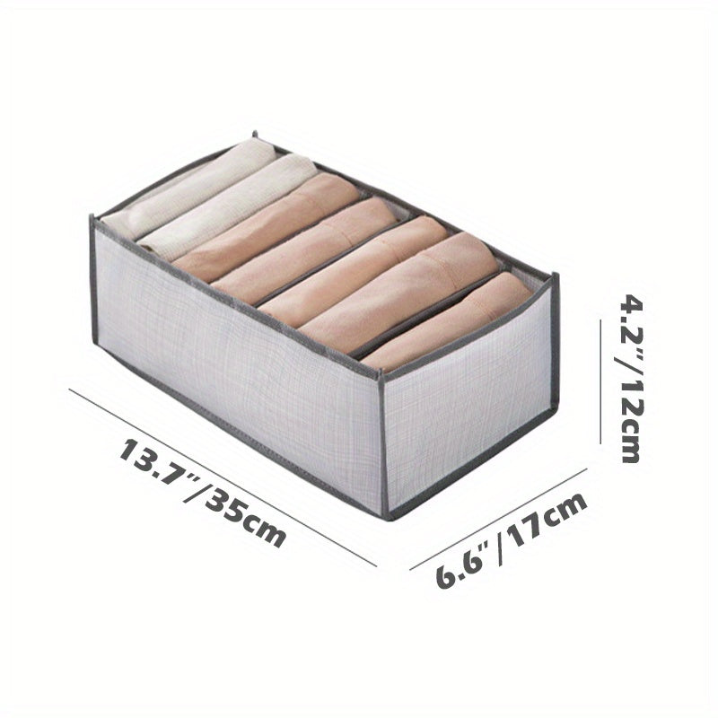 4pcs Large Wardrobe Clothes Organizer, 6 7 9 Compartments