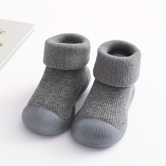 Girls' Plus Fleece Slip-On Shoes for Autumn and Winter