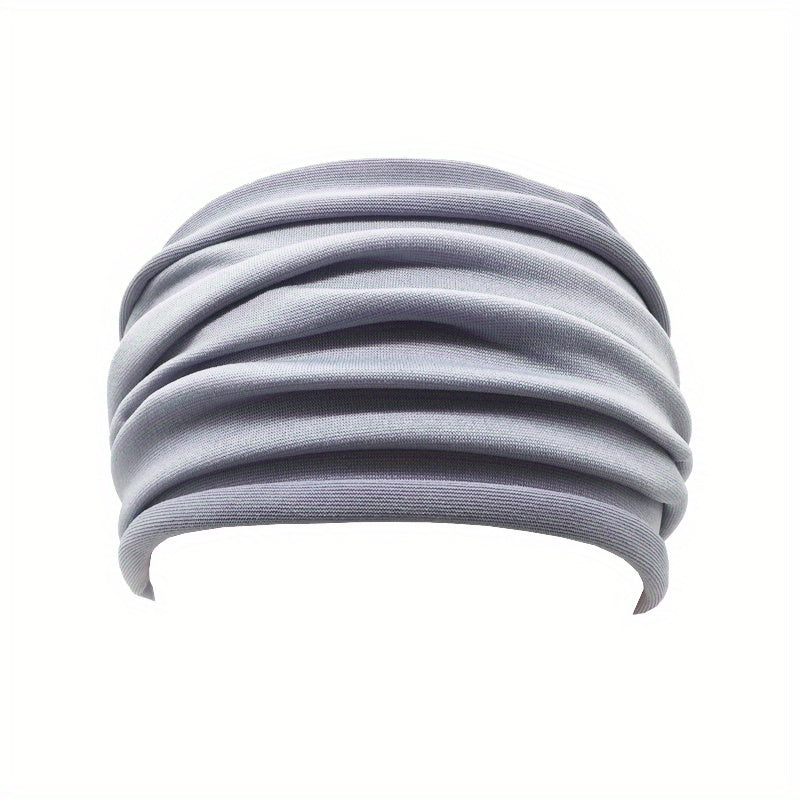 Pleated Hair Ornaments Non slip Elastic Headband Stretchy Yoga Sport