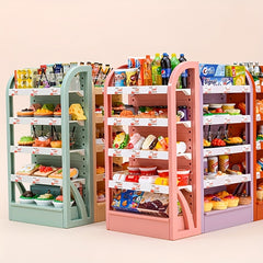 Mini Supermarket Shelf Food Play Set