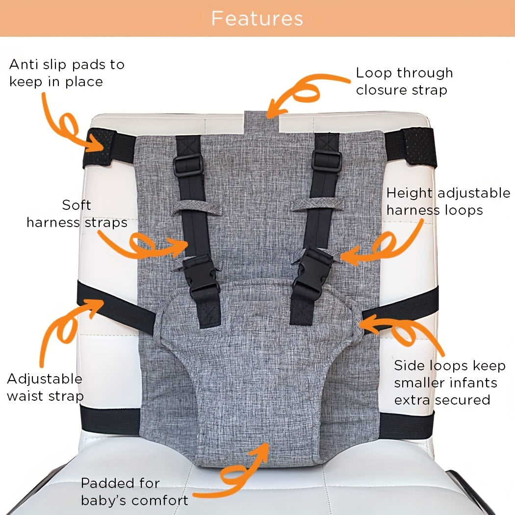 Portable Dining Chair Safety Belt Gray Seat Safety Belt