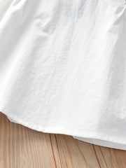 Girls' Kitty Embroidered Cotton Shirt Dress