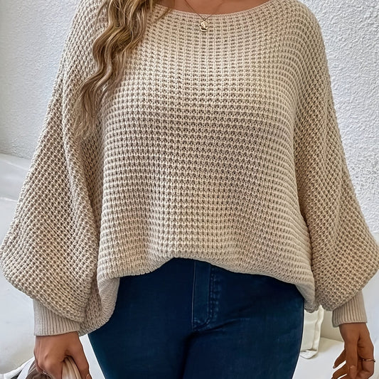  Casual Bat Sleeve Pullover Sweater