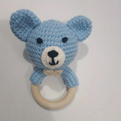 Colorful Wooden Woven Baby Rattle