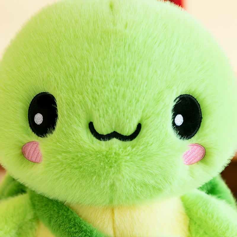 2pcs Cartoon Turtle Plush Dolls Soft Green & Yellow Stuffed Animals