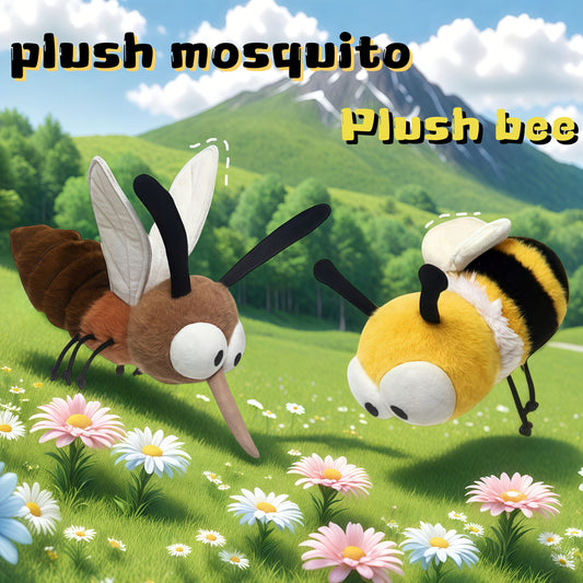 Mosquito and Bee Plush Stuffed Animals Gift Set