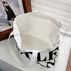Letter Pattern Tote Bag Large Capacity Shoulder Bag