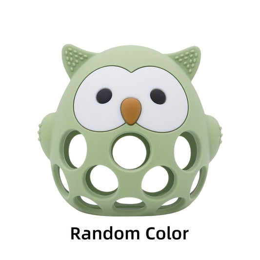 Owl Ball Soft Rubber Toy for Boys and Girls Green
