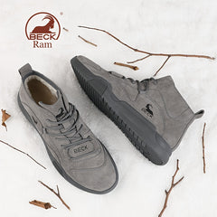Men's Leather High Top Winter Casual Shoes