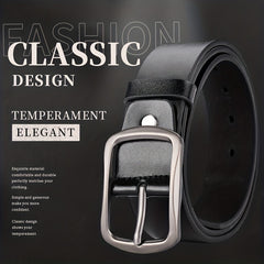Men's PU Leather Belt Unisex Plain Decorative Accessories for Pants Jeans