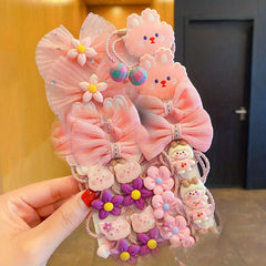 20pcs Girls Cartoon Hair Ties Set Holiday Gift