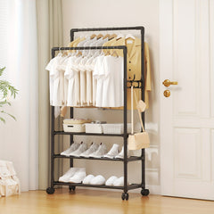 3 Layer Clothes Rack Hat Shoes Bag Storage Rack