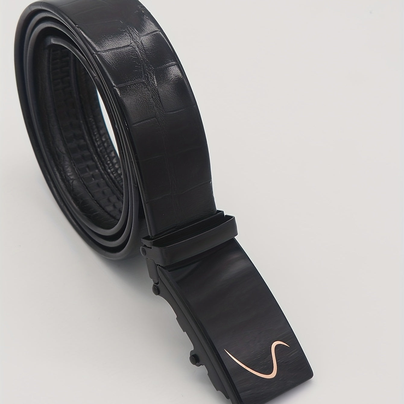 Men's S Pattern PU Casual Business Belt