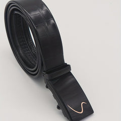 Men's S Pattern PU Casual Business Belt