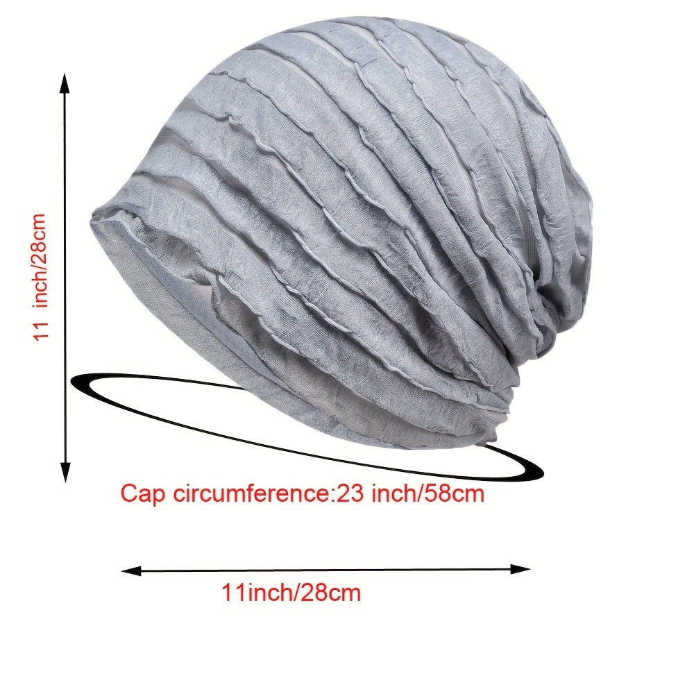 Breathable Beanie Cap Lightweight Slouchy Hat Elastic Skull Cap Chemo Hats