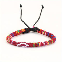 Ethnic Style Pattern Printing Woven Bracelet Men's Novelty Casual Gift Jewelry