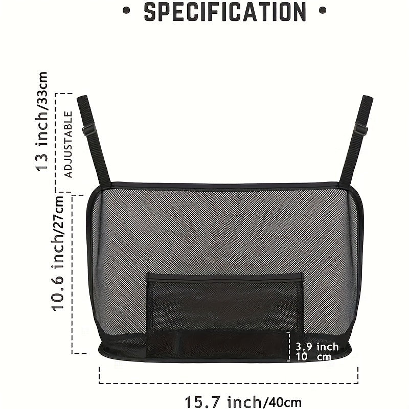 Mesh Car Seat Hanging Bag Organizer with Pocket