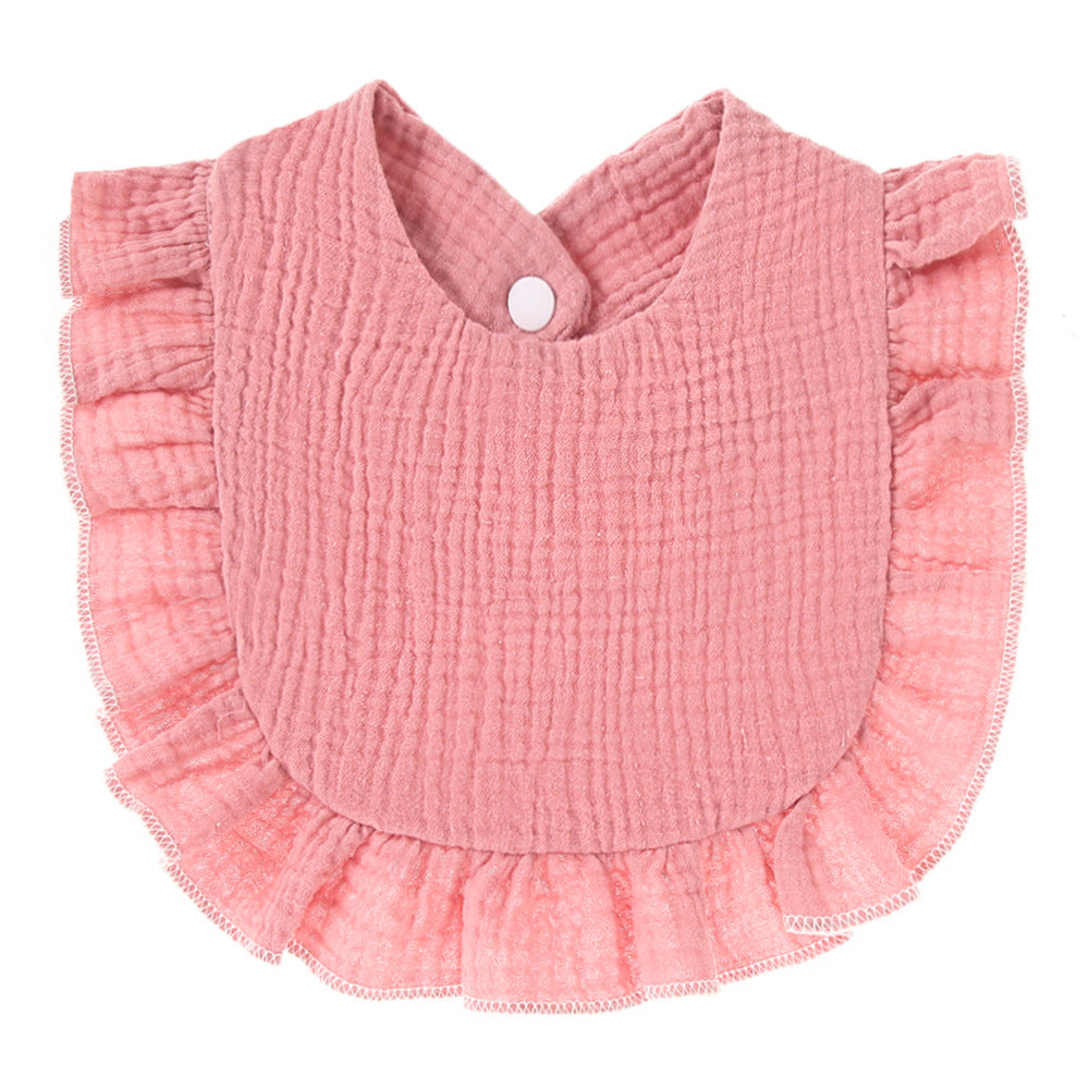 Cute Baby Ruffle Trim Bib - Ideal for Little Ones