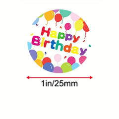500 Cartoon Birthday Blessing Stickers Roll Self Adhesive Label Decoration