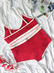 Colorblock Trim Bra & Panties Set