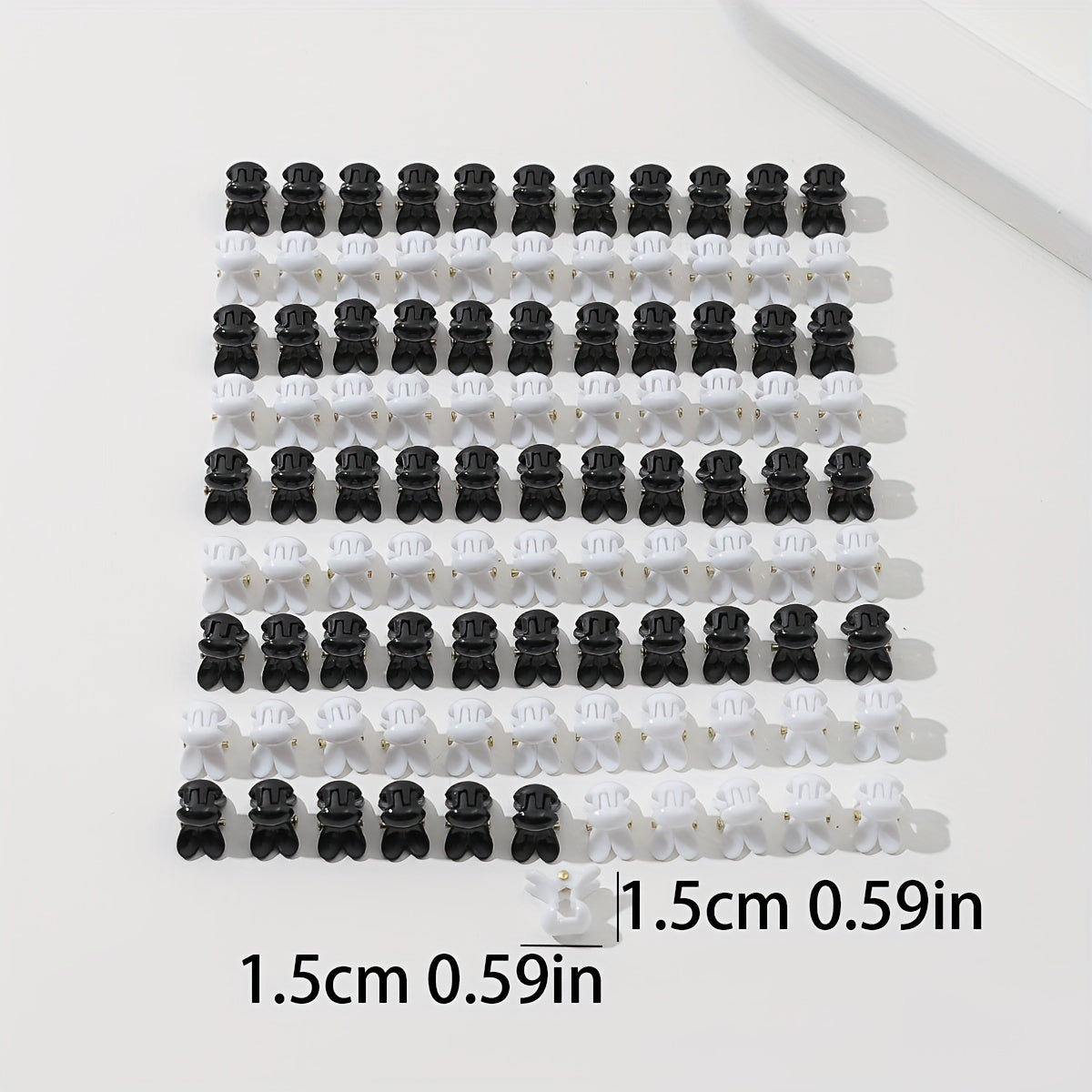 100pcs Mini Rabbit Head Hair Claw Hair Clip Accessories