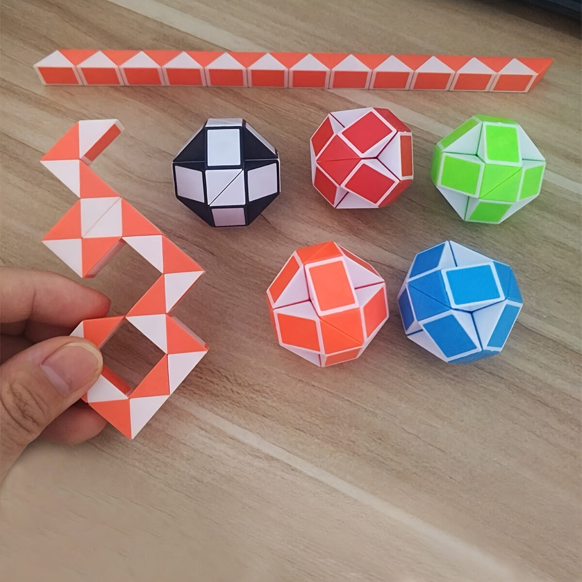 Colorful Magic Snake Puzzle Toy - Educational Gift for Kids