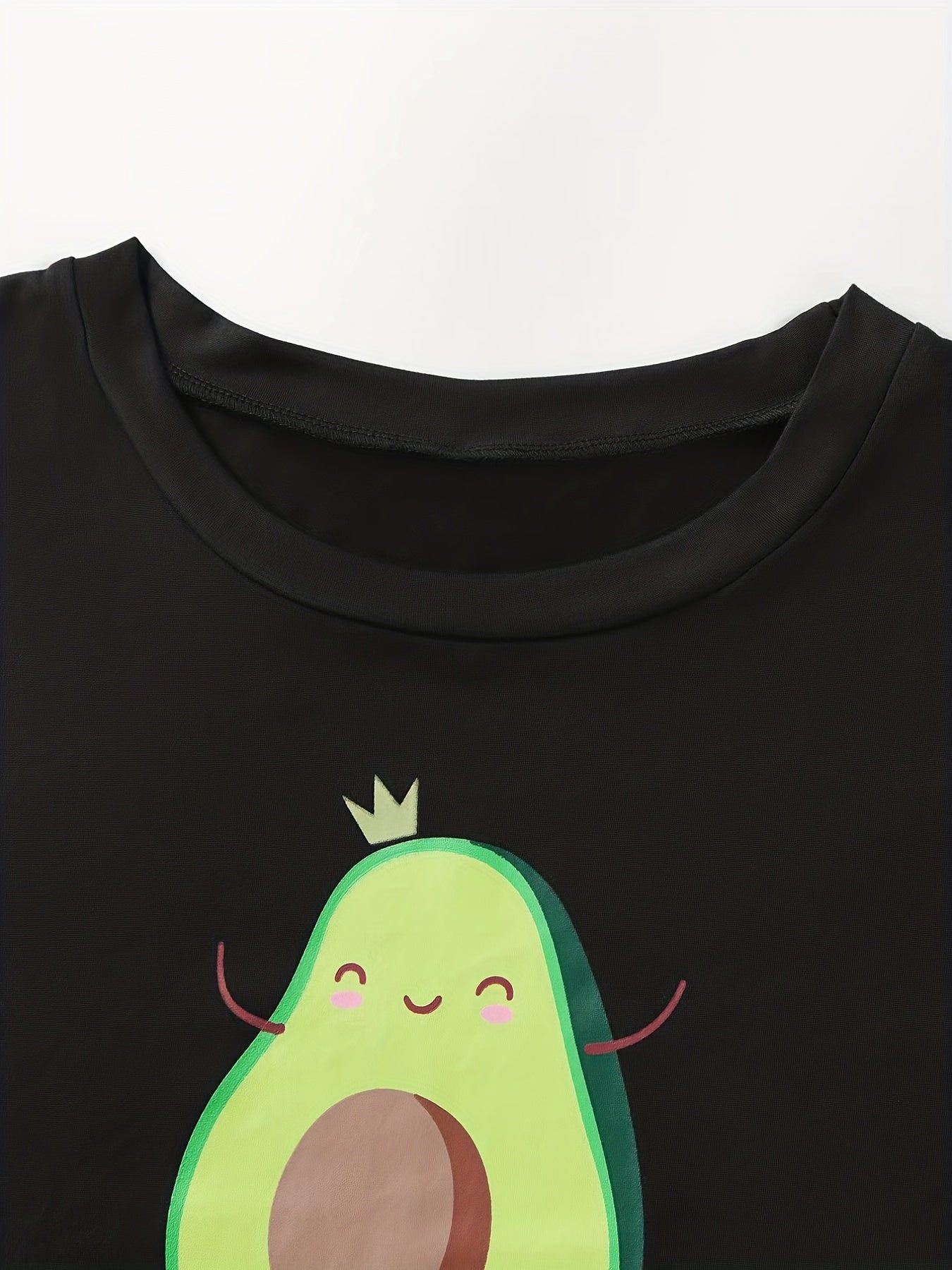 Avocado Print Pajama Set Short Sleeve Top & Shorts