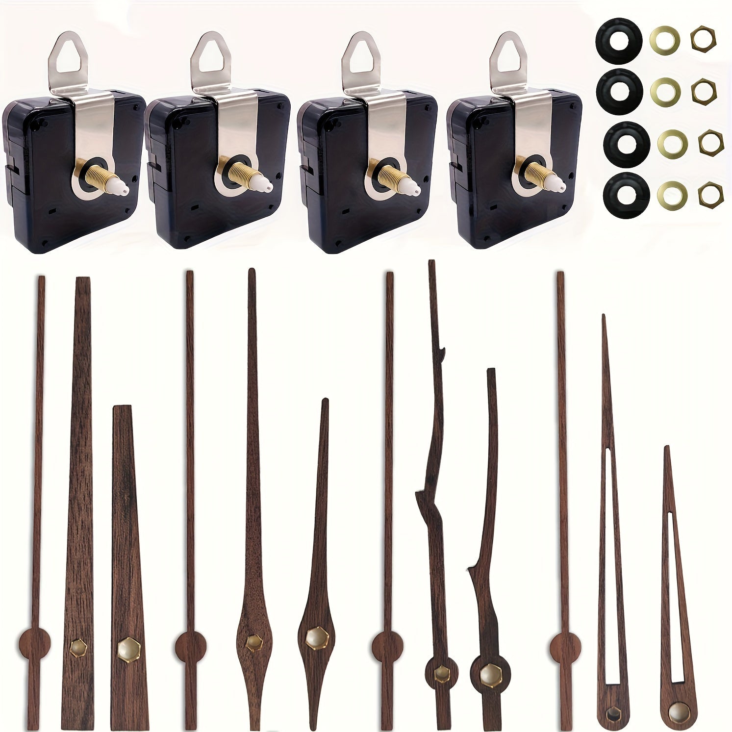 Wall Clock Movement with Walnut Clock Hands