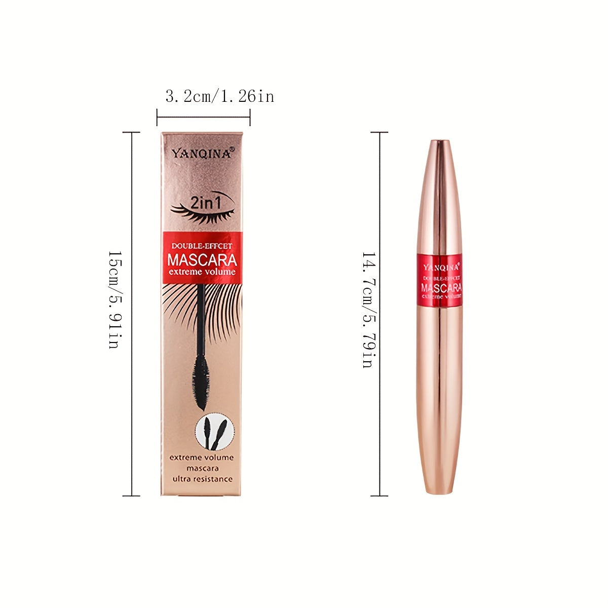4D Waterproof Thick Curling Mascara - Long Lasting