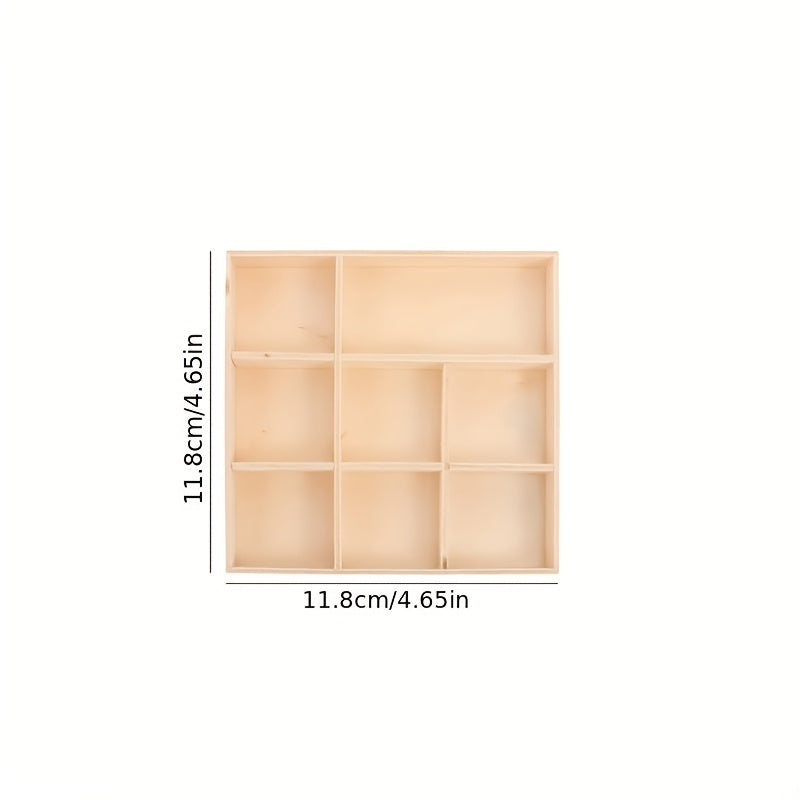Wooden Desktop Tray Earring Display Storage Box
