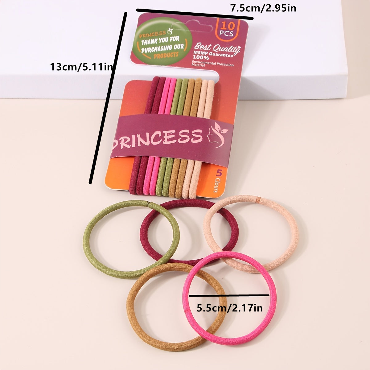 10pcs Girls Hair Tie Colorful Elastic Scrunchie Ponytail Holder