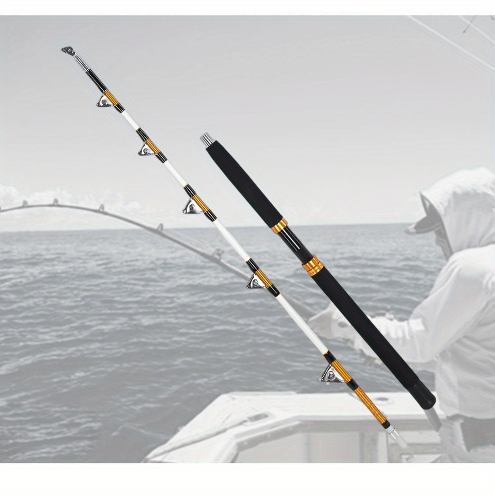 2 Section Trolling Fishing Rod 70.9in Fiberglass Saltwater Offshore 45-72KG