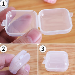 10pcs Dust-proof Plastic U Disk Storage Box 1.38 x 1.38 x 0.71 Inches