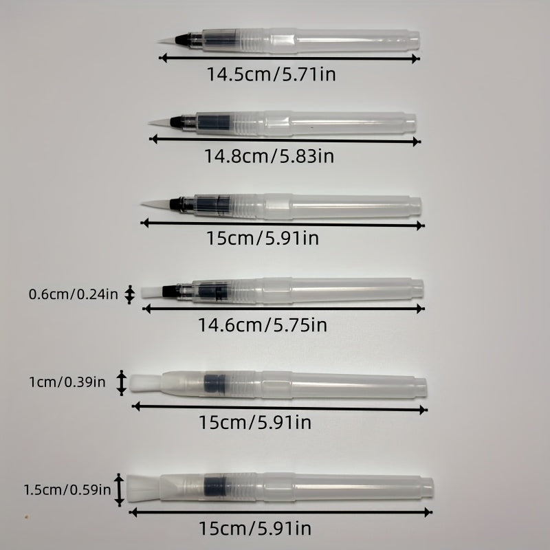 16pcs Refillable Watercolor Brush Pens with Water Tank Painting Brush Pens
